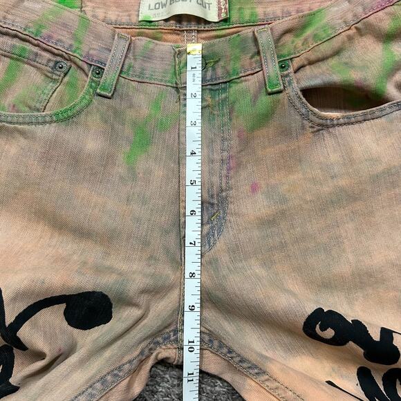 Asspizza Jeans 2018 NYC Pop Up F Life Screenprint Hand Painted 32x34 Dyed - Picture 6 of 12